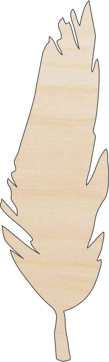 Feather Wood Craft Shape - Laser Cut Baltic Birch Unfinished DIY Wood Art Supplies XTR22 - The Wood Shape Store