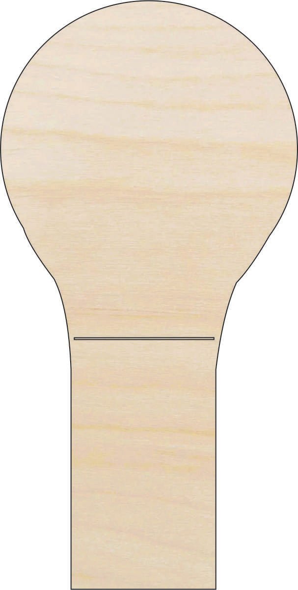 Lightbulb Wood Craft Shape - Laser Cut Baltic Birch Unfinished DIY Wood Art Supplies XTR29 - The Wood Shape Store