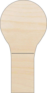 Lightbulb Wood Craft Shape - Laser Cut Baltic Birch Unfinished DIY Wood Art Supplies XTR29 - The Wood Shape Store