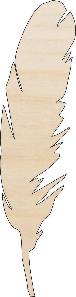 Feather Wood Craft Shape - Laser Cut Baltic Birch Unfinished DIY Wood Art Supplies XTR30 - The Wood Shape Store