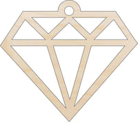 Diamond Wood Craft Shape - Laser Cut Baltic Birch Unfinished DIY Wood Art Supplies XTR31 - The Wood Shape Store