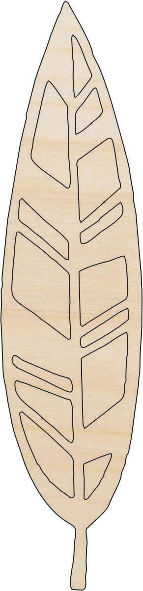 Feather Wood Craft Shape - Laser Cut Baltic Birch Unfinished DIY Wood Art Supplies XTR35 - The Wood Shape Store