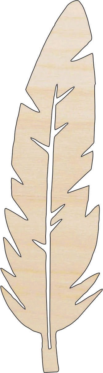 Feather Wood Craft Shape - Laser Cut Baltic Birch Unfinished DIY Wood Art Supplies XTR37 - The Wood Shape Store