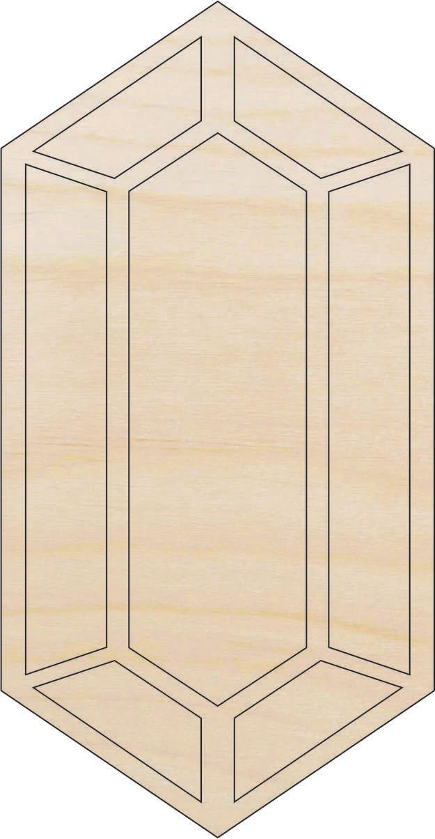 Diamond Wood Craft Shape - Laser Cut Baltic Birch Unfinished DIY Wood Art Supplies XTR39 - The Wood Shape Store