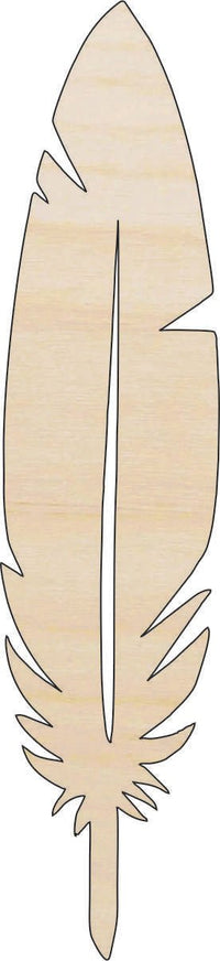 Feather Wood Craft Shape - Laser Cut Baltic Birch Unfinished DIY Wood Art Supplies XTR3 - The Wood Shape Store