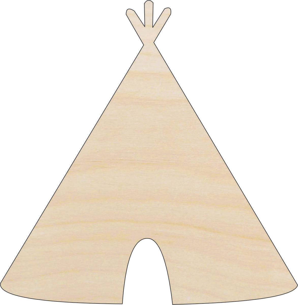 Tee Pee - Laser Cut Out Unfinished Wood Craft Shape XTR41 Tee Pee - Laser Cut Out Unfinished Wood Craft Shape XTR41