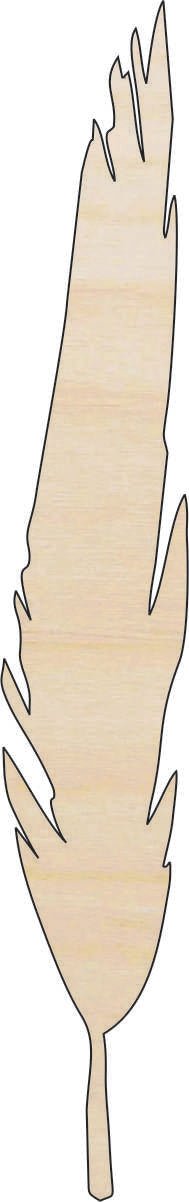 Feather Wood Craft Shape - Laser Cut Baltic Birch Unfinished DIY Wood Art Supplies XTR42 - The Wood Shape Store