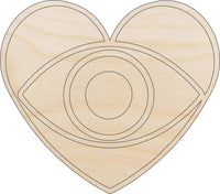 Heart Wood Craft Shape - Laser Cut Baltic Birch Unfinished DIY Wood Art Supplies XTR46 - The Wood Shape Store