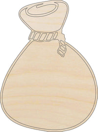 Bag Wood Craft Shape - Laser Cut Baltic Birch Unfinished DIY Wood Art Supplies XTR50 - The Wood Shape Store