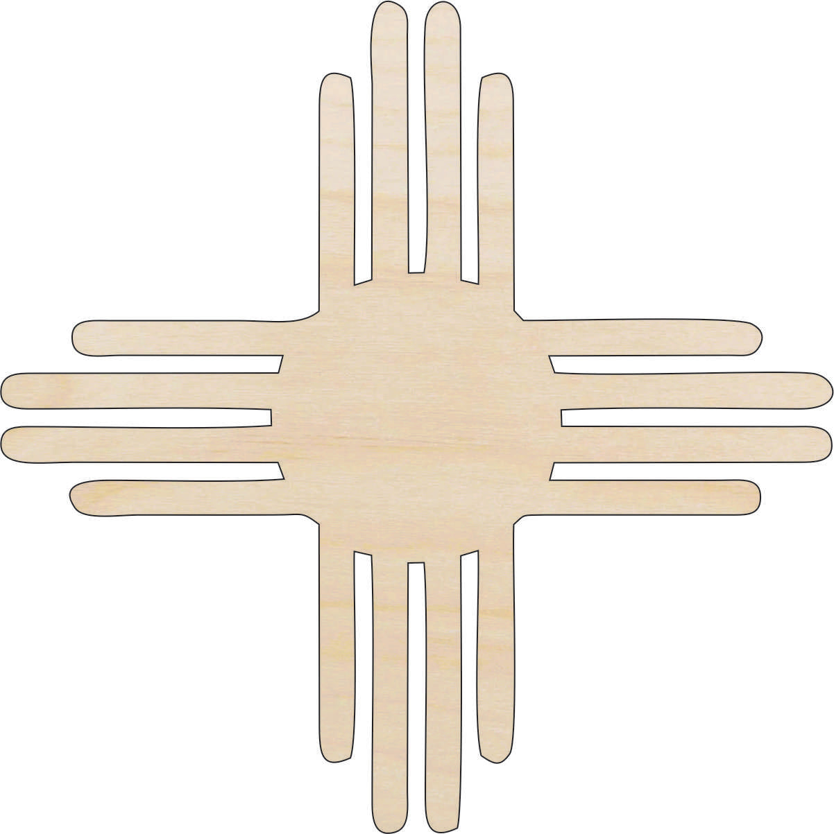 Sign Zia - Laser Cut Out Unfinished Wood Craft Shape XTR51 Sign Zia - Laser Cut Out Unfinished Wood Craft Shape XTR51