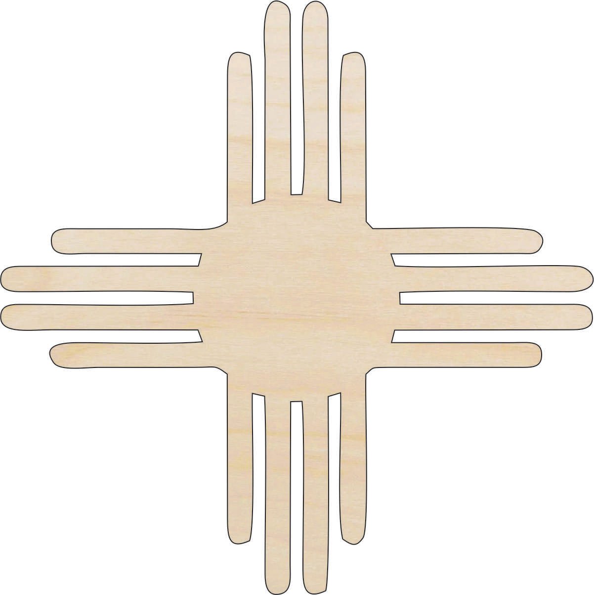 Zia Wood Craft Shape - Laser Cut Baltic Birch Unfinished DIY Wood Art Supplies XTR51 - The Wood Shape Store