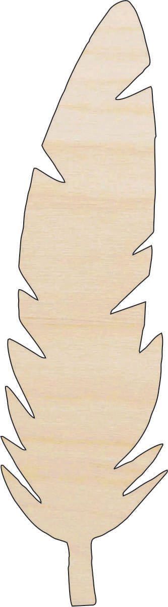 Feather Wood Craft Shape - Laser Cut Baltic Birch Unfinished DIY Wood Art Supplies XTR53 - The Wood Shape Store