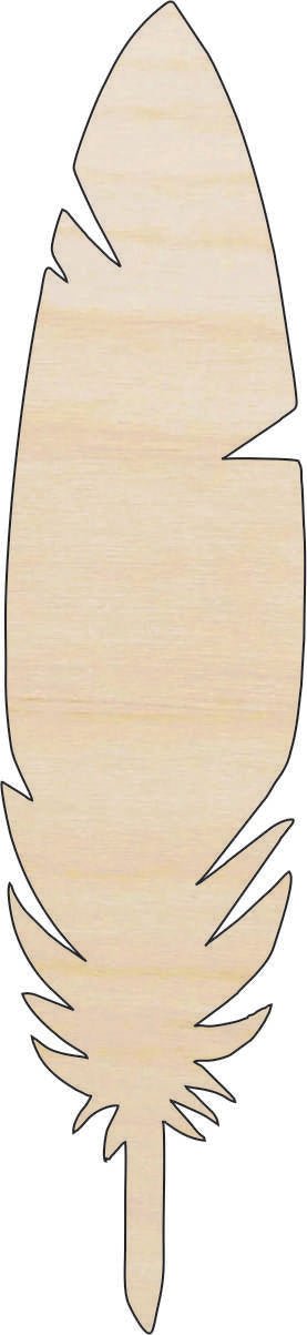 Feather Wood Craft Shape - Laser Cut Baltic Birch Unfinished DIY Wood Art Supplies XTR54 - The Wood Shape Store
