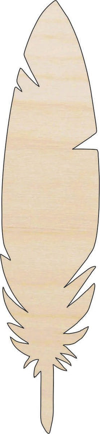 Feather Wood Craft Shape - Laser Cut Baltic Birch Unfinished DIY Wood Art Supplies XTR54 - The Wood Shape Store