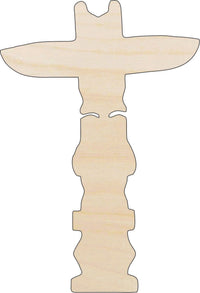 Totem Pole Wood Craft Shape - Laser Cut Baltic Birch Unfinished DIY Wood Art Supplies XTR57 - The Wood Shape Store