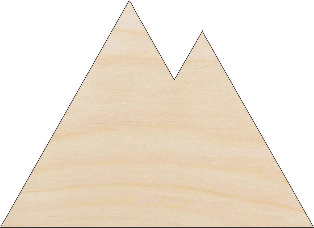 Mountains Wood Craft Shape - Laser Cut Baltic Birch Unfinished DIY Wood Art Supplies XTR59 - The Wood Shape Store