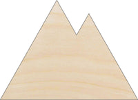 Mountains Wood Craft Shape - Laser Cut Baltic Birch Unfinished DIY Wood Art Supplies XTR59 - The Wood Shape Store