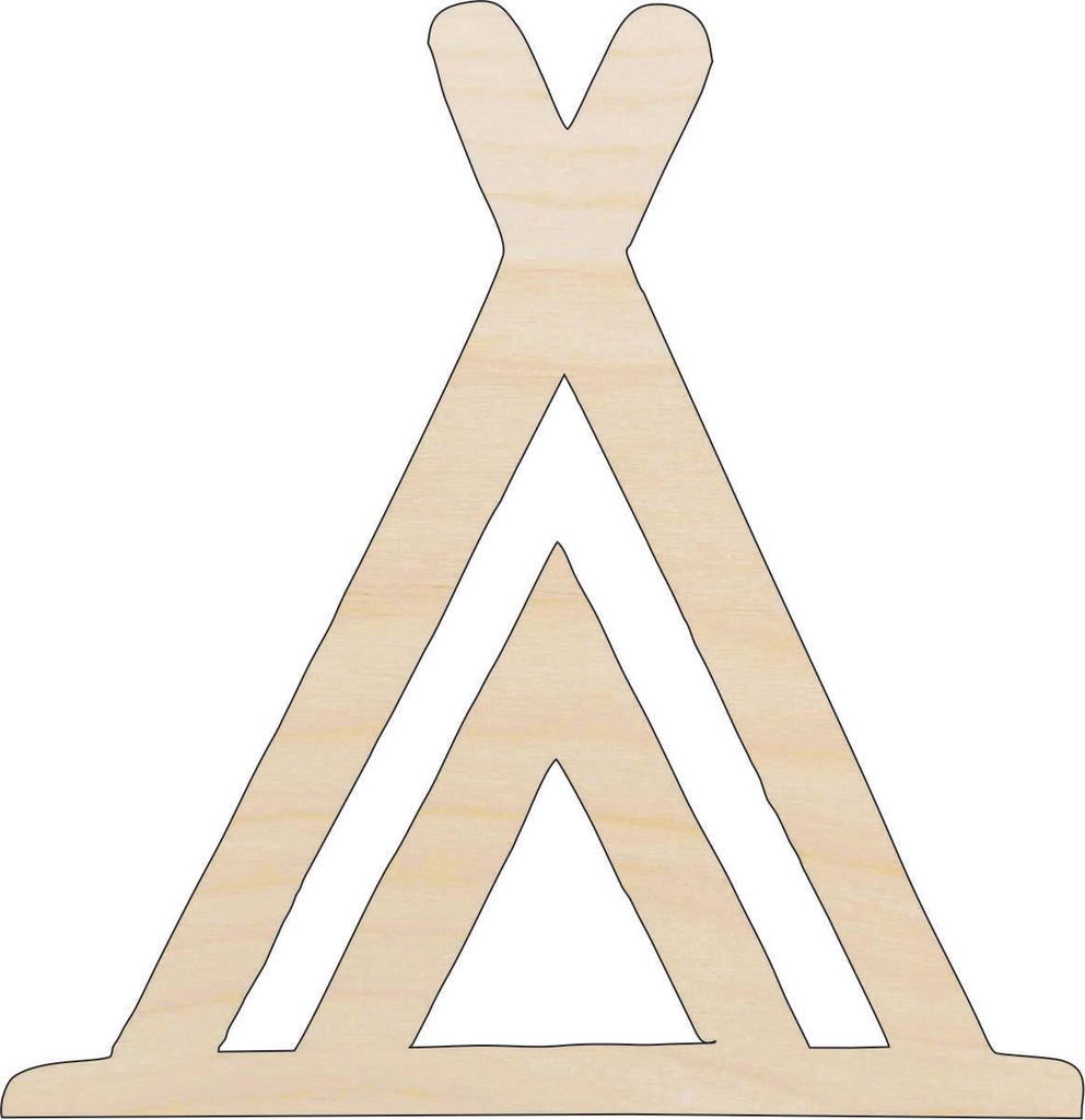 Tee Pee - Laser Cut Out Unfinished Wood Craft Shape XTR5