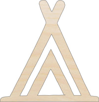 Tee Pee Wood Craft Shape - Laser Cut Baltic Birch Unfinished DIY Wood Art Supplies XTR5 - The Wood Shape Store