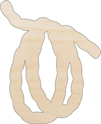 Lasso Rope Wood Craft Shape - Laser Cut Baltic Birch Unfinished DIY Wood Art Supplies XTR64 - The Wood Shape Store