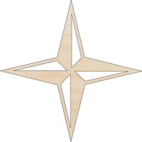 Star Wood Craft Shape - Laser Cut Baltic Birch Unfinished DIY Wood Art Supplies XTR6 - The Wood Shape Store