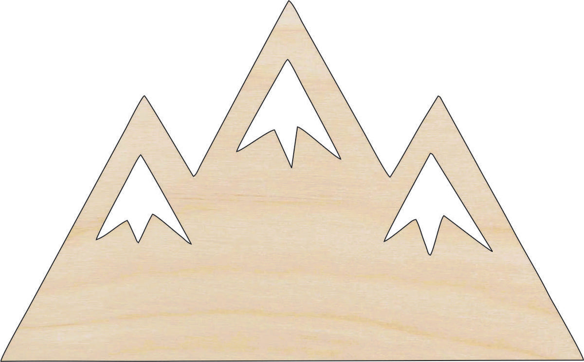 Mountains - Laser Cut Out Unfinished Wood Craft Shape XTR72 Mountains - Laser Cut Out Unfinished Wood Craft Shape XTR72