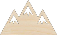Mountains Wood Craft Shape - Laser Cut Baltic Birch Unfinished DIY Wood Art Supplies XTR72 - The Wood Shape Store