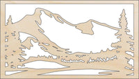 Mountain Wood Craft Shape - Laser Cut Baltic Birch Unfinished DIY Wood Art Supplies XTR73 - The Wood Shape Store