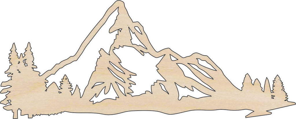 Scene Mountain - Laser Cut Out Unfinished Wood Craft Shape XTR74