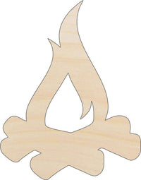 Campfire Wood Craft Shape - Laser Cut Baltic Birch Unfinished DIY Wood Art Supplies XTR76 - The Wood Shape Store