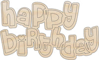 Birthday Wood Craft Shape - Laser Cut Baltic Birch Unfinished DIY Wood Art Supplies XTR81 - The Wood Shape Store