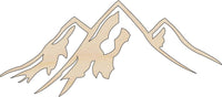 Mountains Wood Craft Shape - Laser Cut Baltic Birch Unfinished DIY Wood Art Supplies XTR84 - The Wood Shape Store