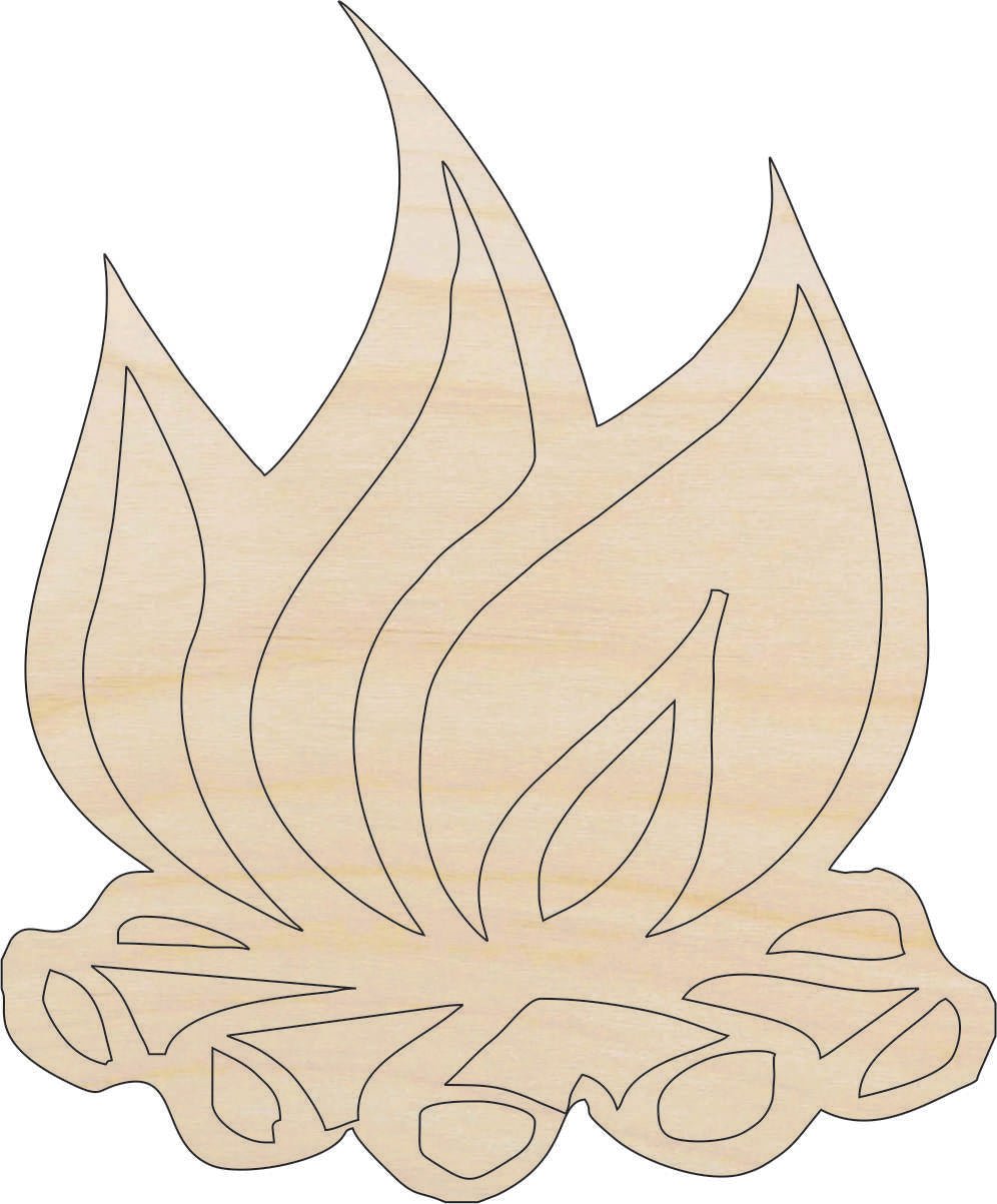 Campfire Wood Craft Shape - Laser Cut Baltic Birch Unfinished DIY Wood Art Supplies XTR85 - The Wood Shape Store