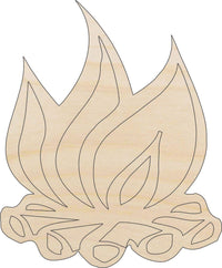 Campfire Wood Craft Shape - Laser Cut Baltic Birch Unfinished DIY Wood Art Supplies XTR85 - The Wood Shape Store