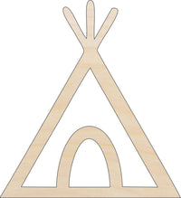 Tee Pee Wood Craft Shape - Laser Cut Baltic Birch Unfinished DIY Wood Art Supplies XTR8 - The Wood Shape Store