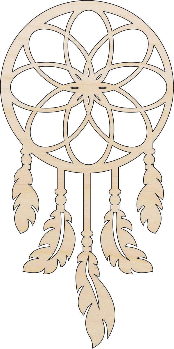 Dream Catcher Wood Craft Shape - Laser Cut Baltic Birch Unfinished DIY Wood Art Supplies XTR91 - The Wood Shape Store