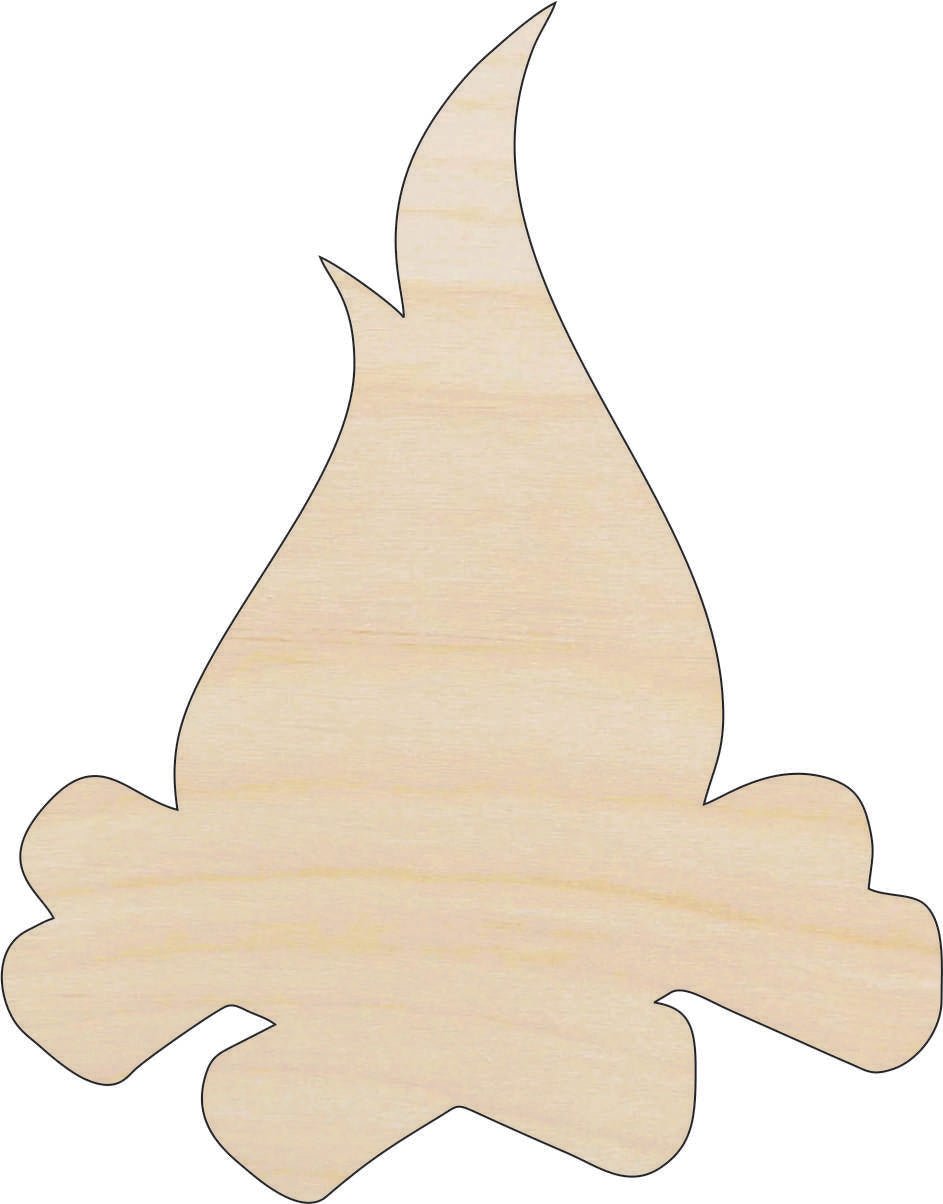 Campfire Wood Craft Shape - Laser Cut Baltic Birch Unfinished DIY Wood Art Supplies XTR95 - The Wood Shape Store